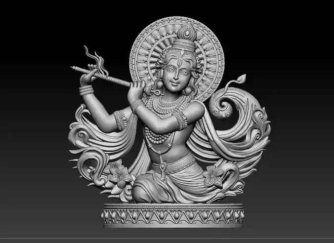 lord Krishna idol 3D print model