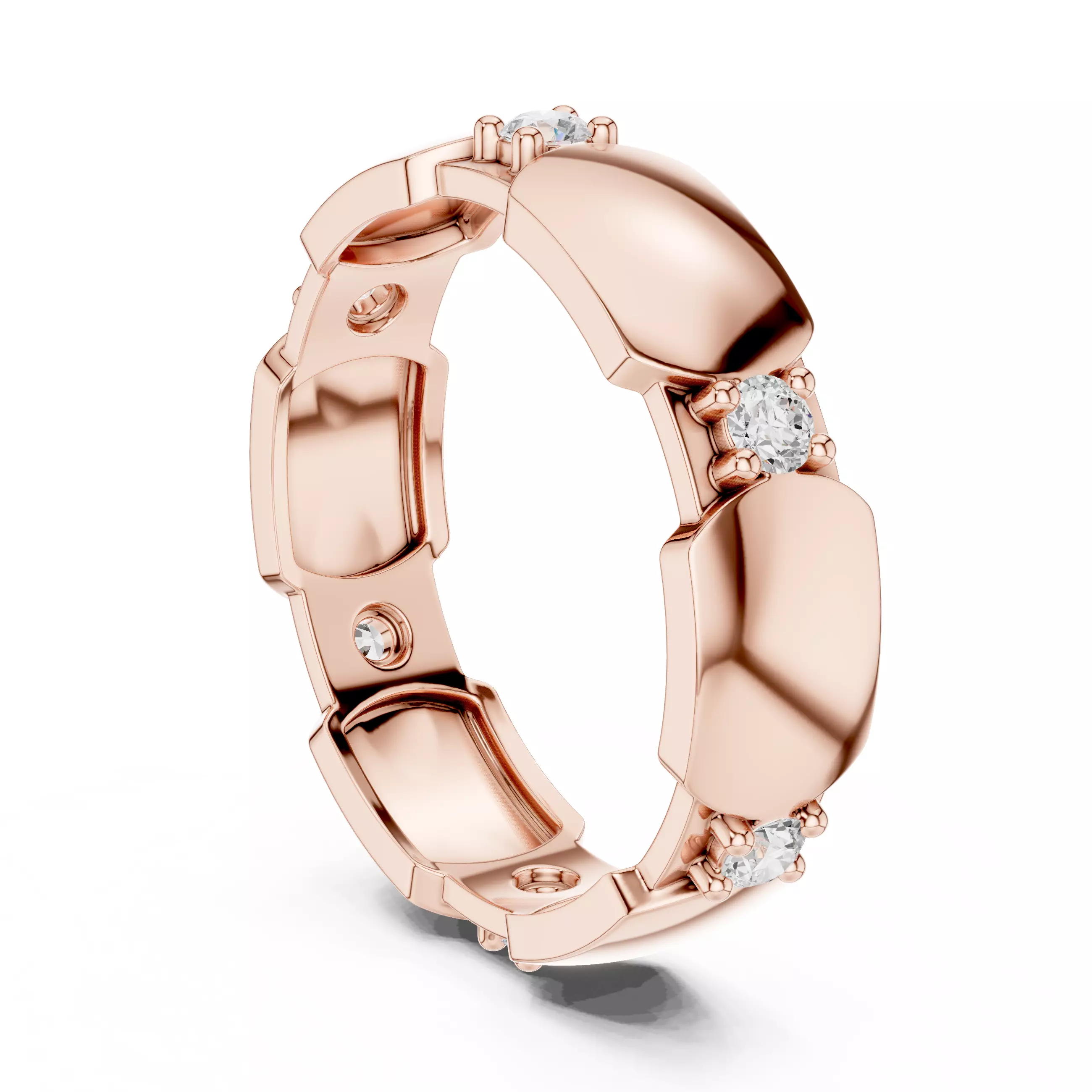 2mm Round Cut Full Eternity Stacking Wedding Band 3DM STL Video 3D print model_3