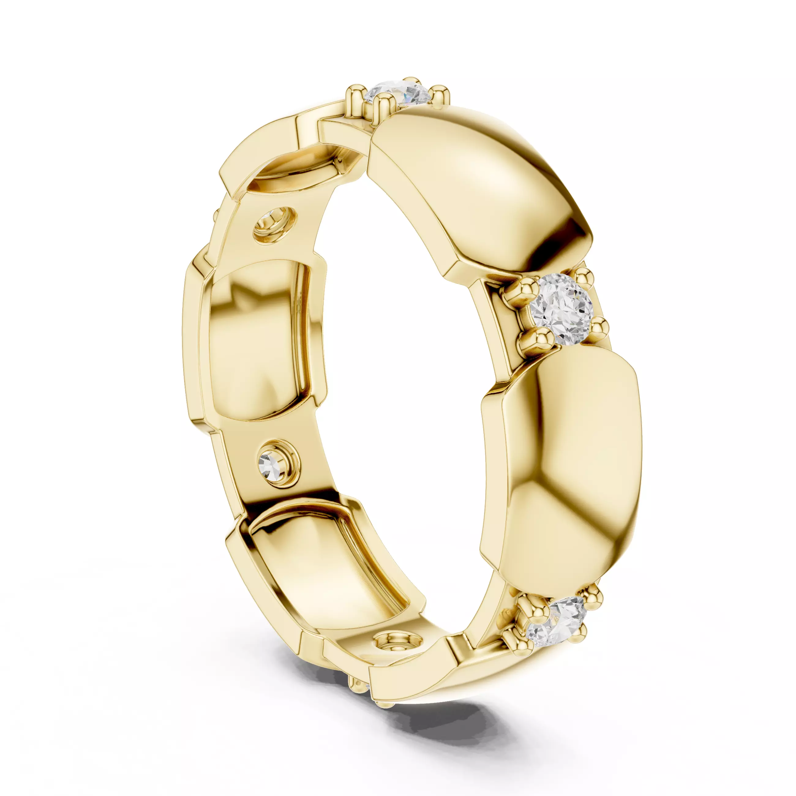 2mm Round Cut Full Eternity Stacking Wedding Band 3DM STL Video 3D print model_7