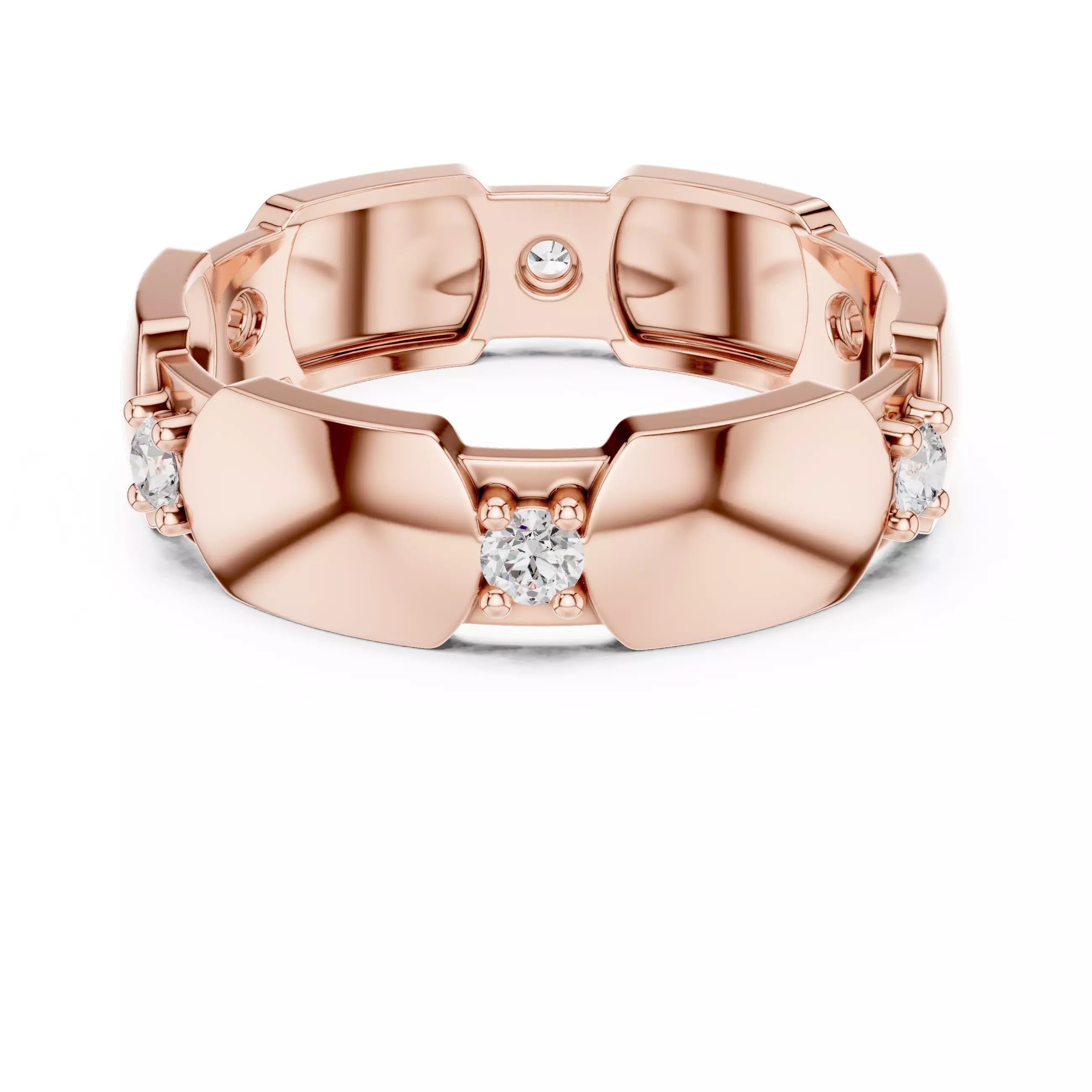 2mm Round Cut Full Eternity Stacking Wedding Band 3DM STL Video 3D print model_6