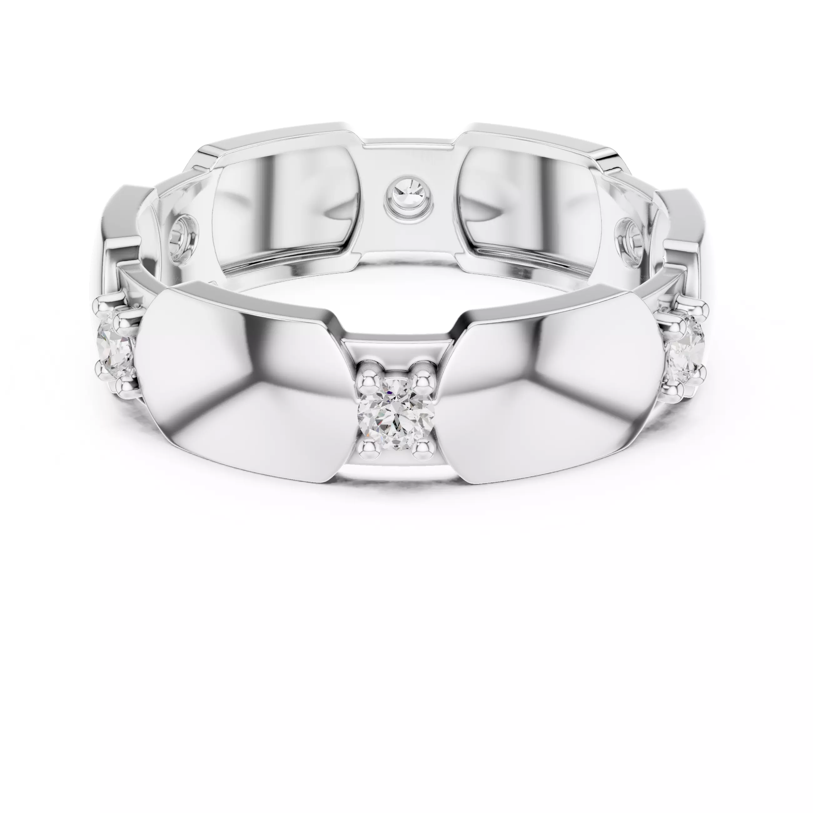 2mm Round Cut Full Eternity Stacking Wedding Band 3DM STL Video 3D print model_14