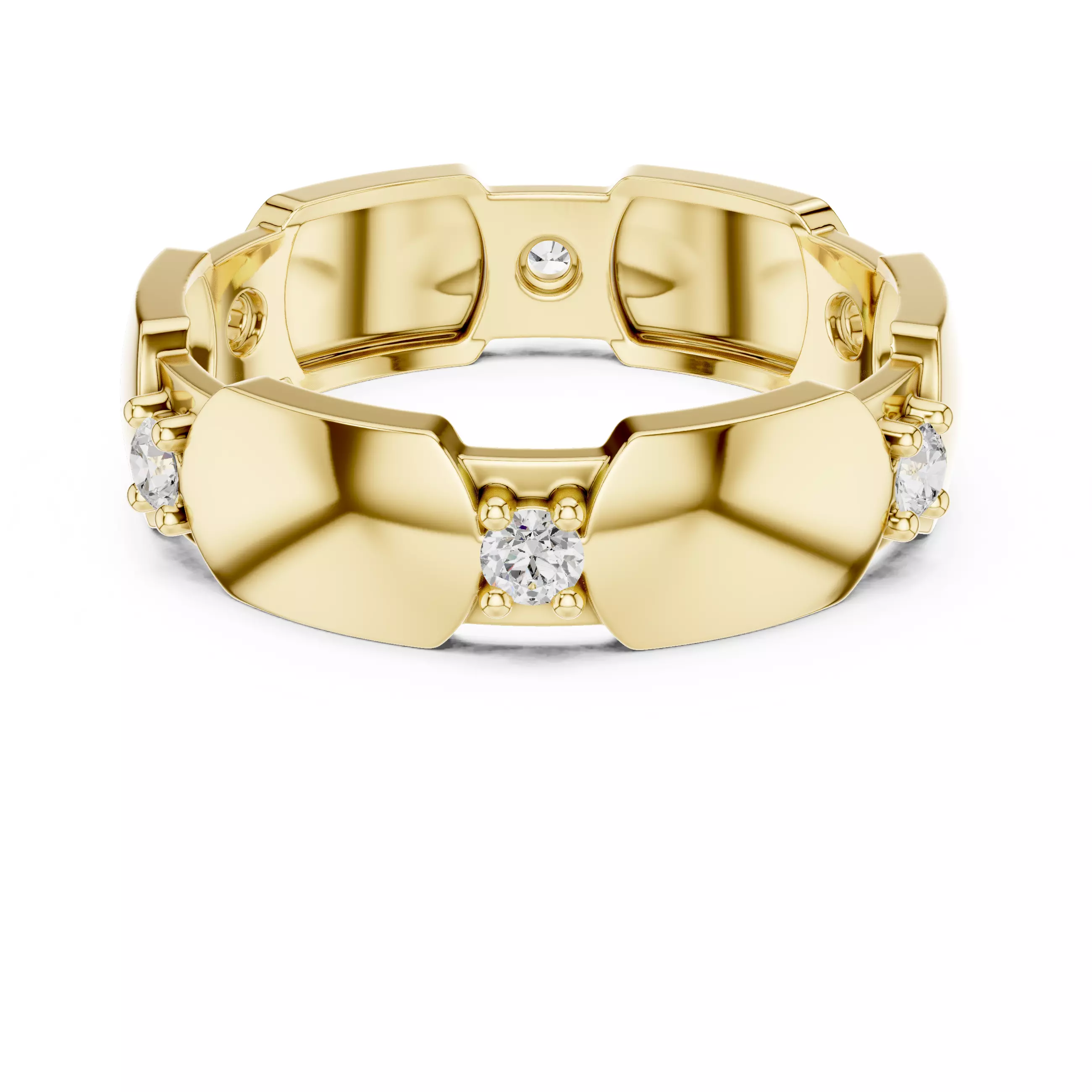 2mm Round Cut Full Eternity Stacking Wedding Band 3DM STL Video 3D print model_10