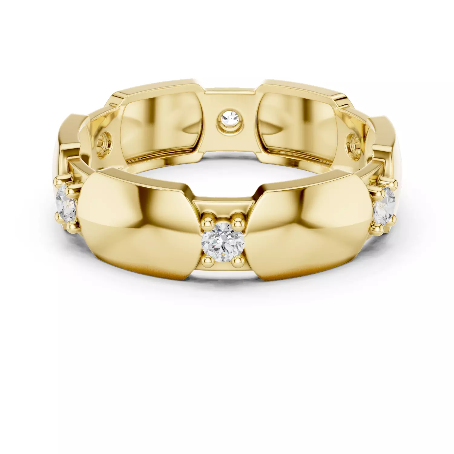 2mm Round Cut Full Eternity Stacking Wedding Band 3DM STL Video 3D print model_1