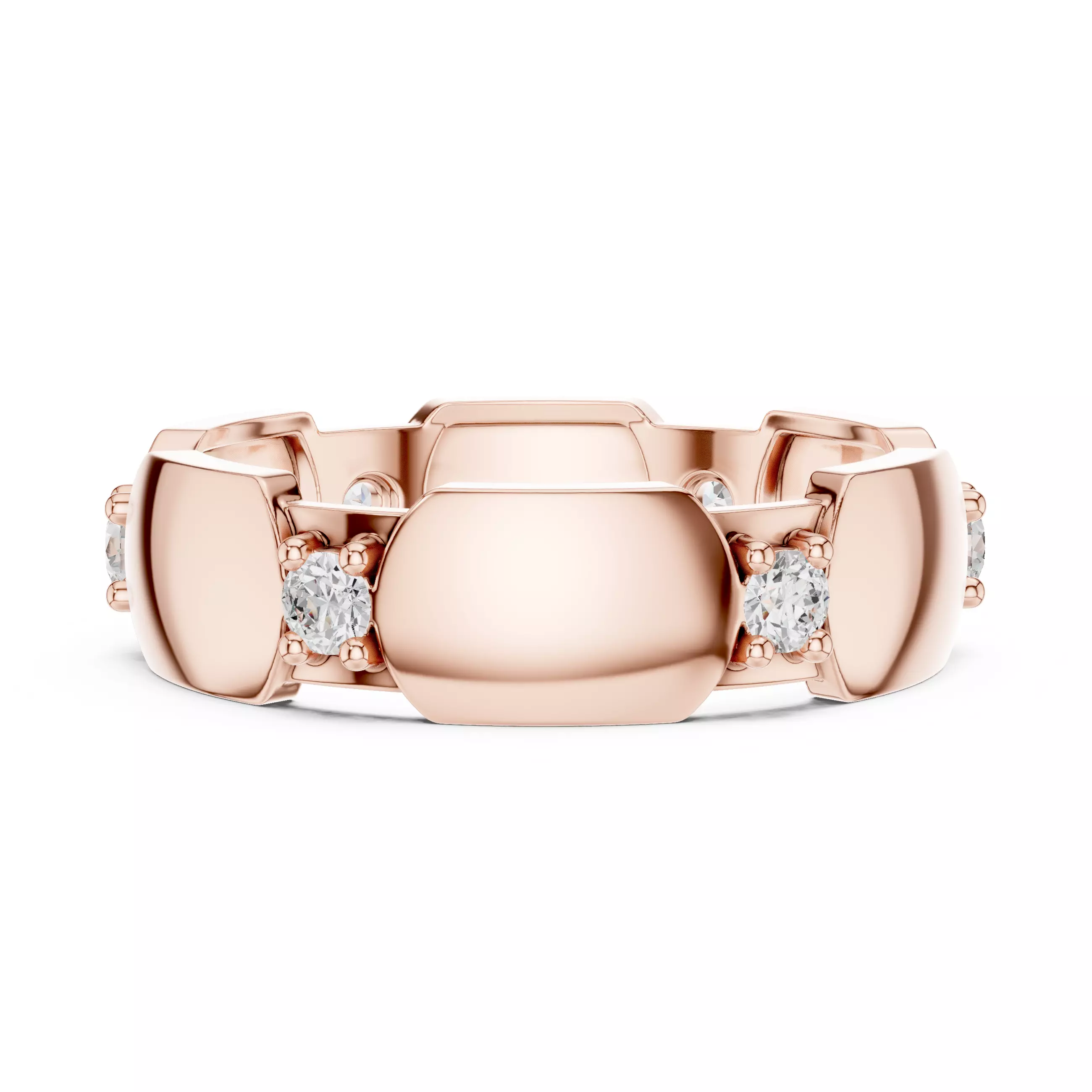 2mm Round Cut Full Eternity Stacking Wedding Band 3DM STL Video 3D print model_5