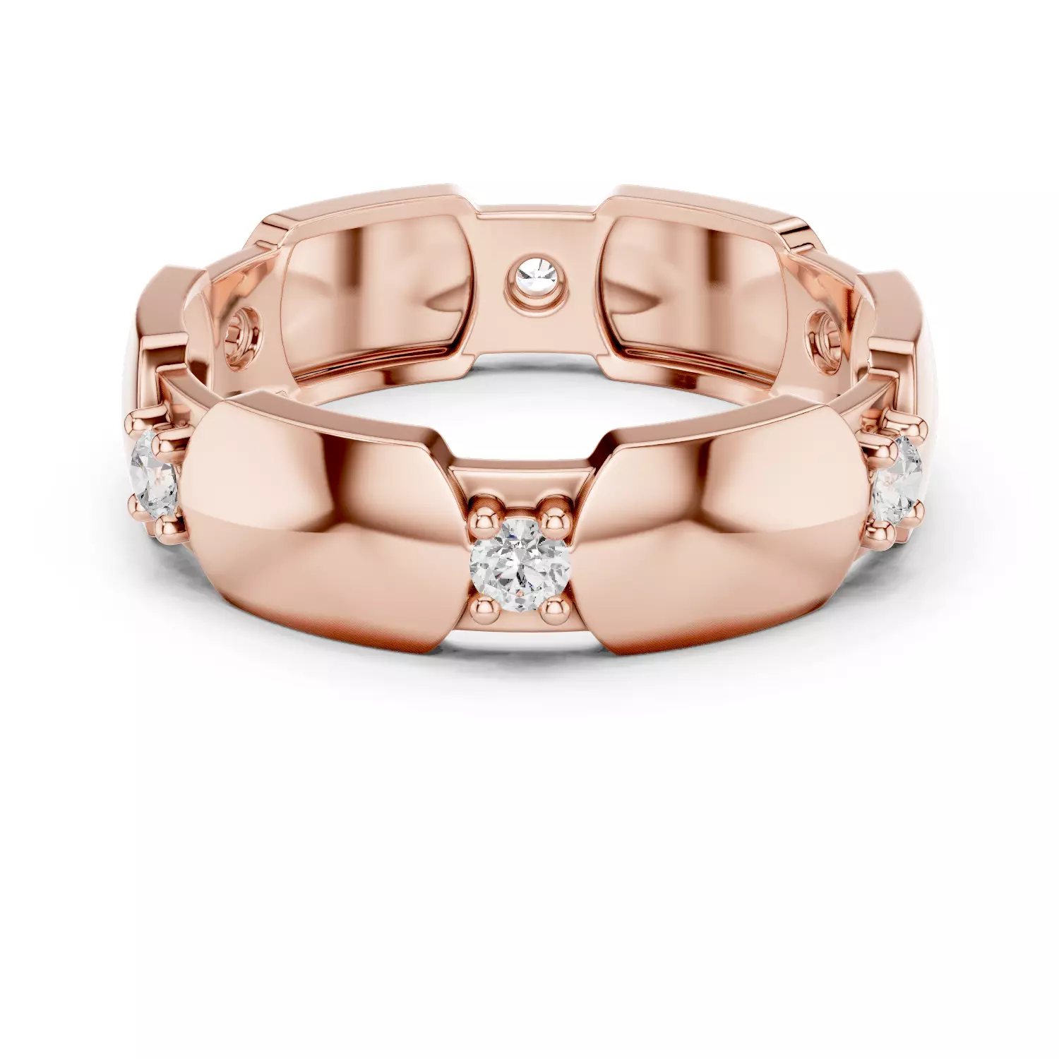 2mm Round Cut Full Eternity Stacking Wedding Band 3DM STL Video 3D print model_0