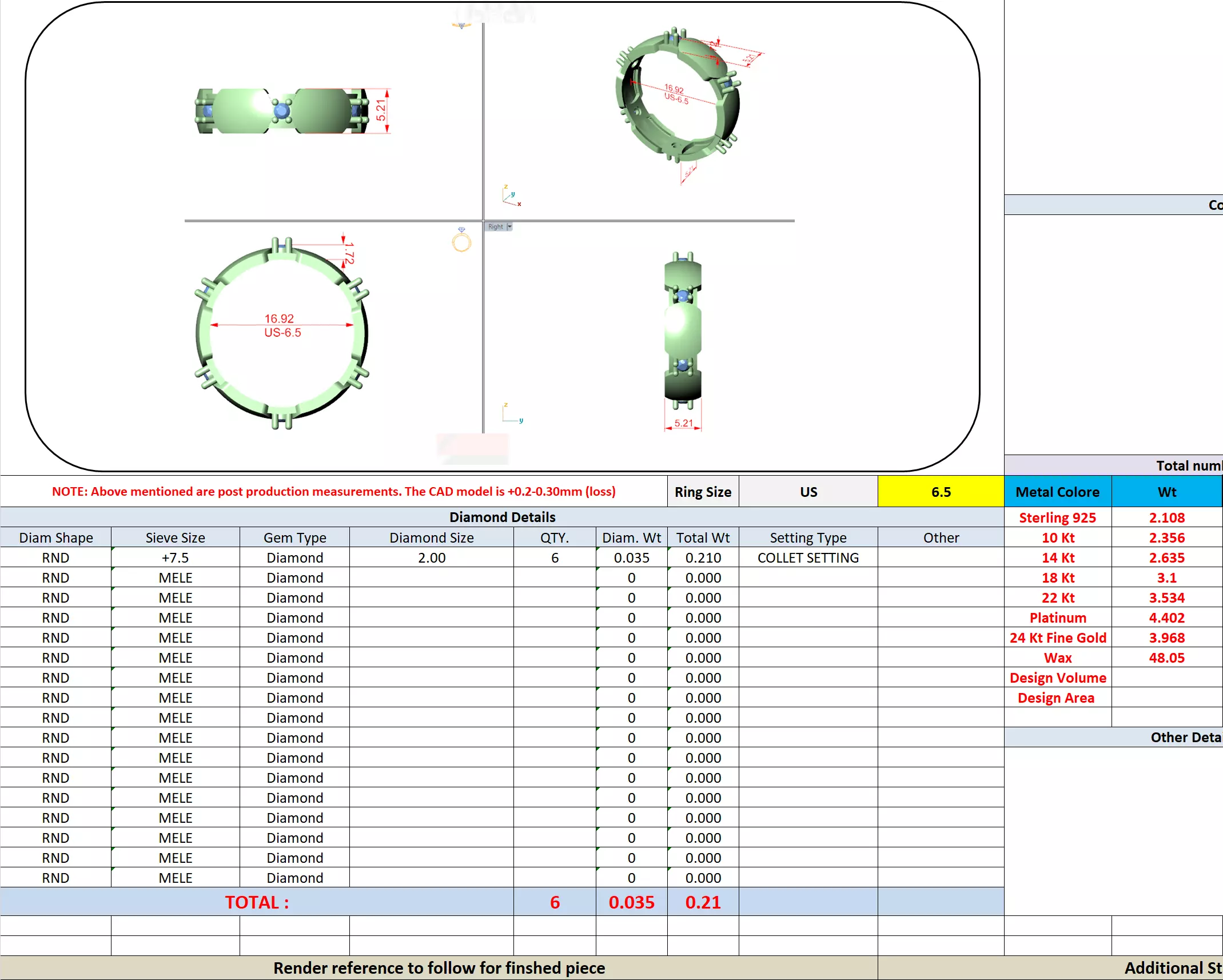 2mm Round Cut Full Eternity Stacking Wedding Band 3DM STL Video 3D print model_16