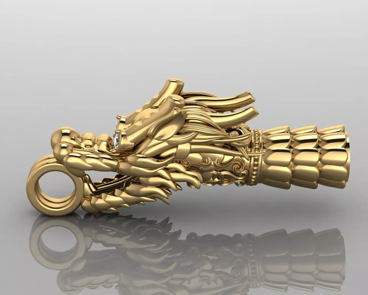 Dragon Head for Necklace 3D print model_0