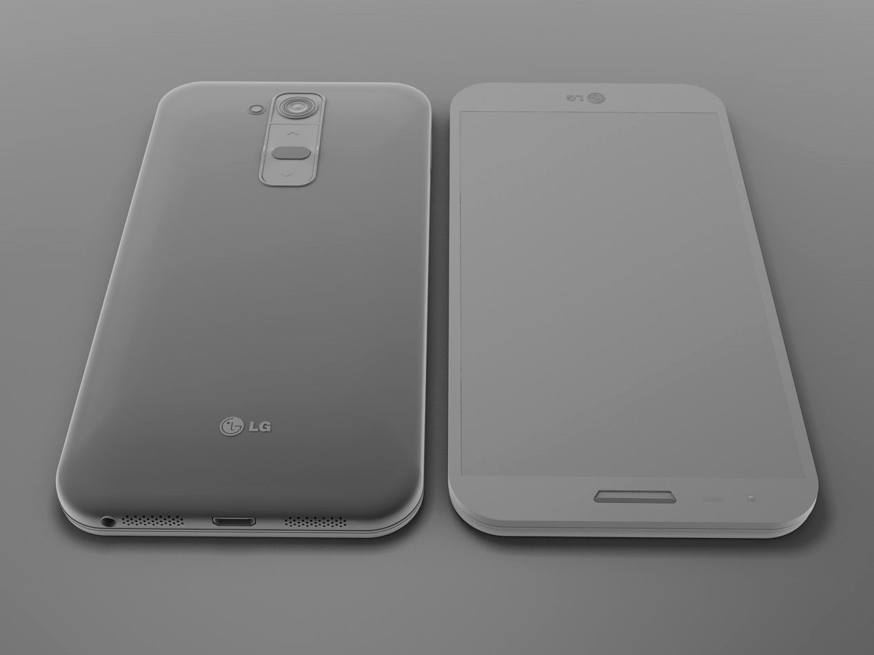 LG G2  Mobile Phone 3D model_1