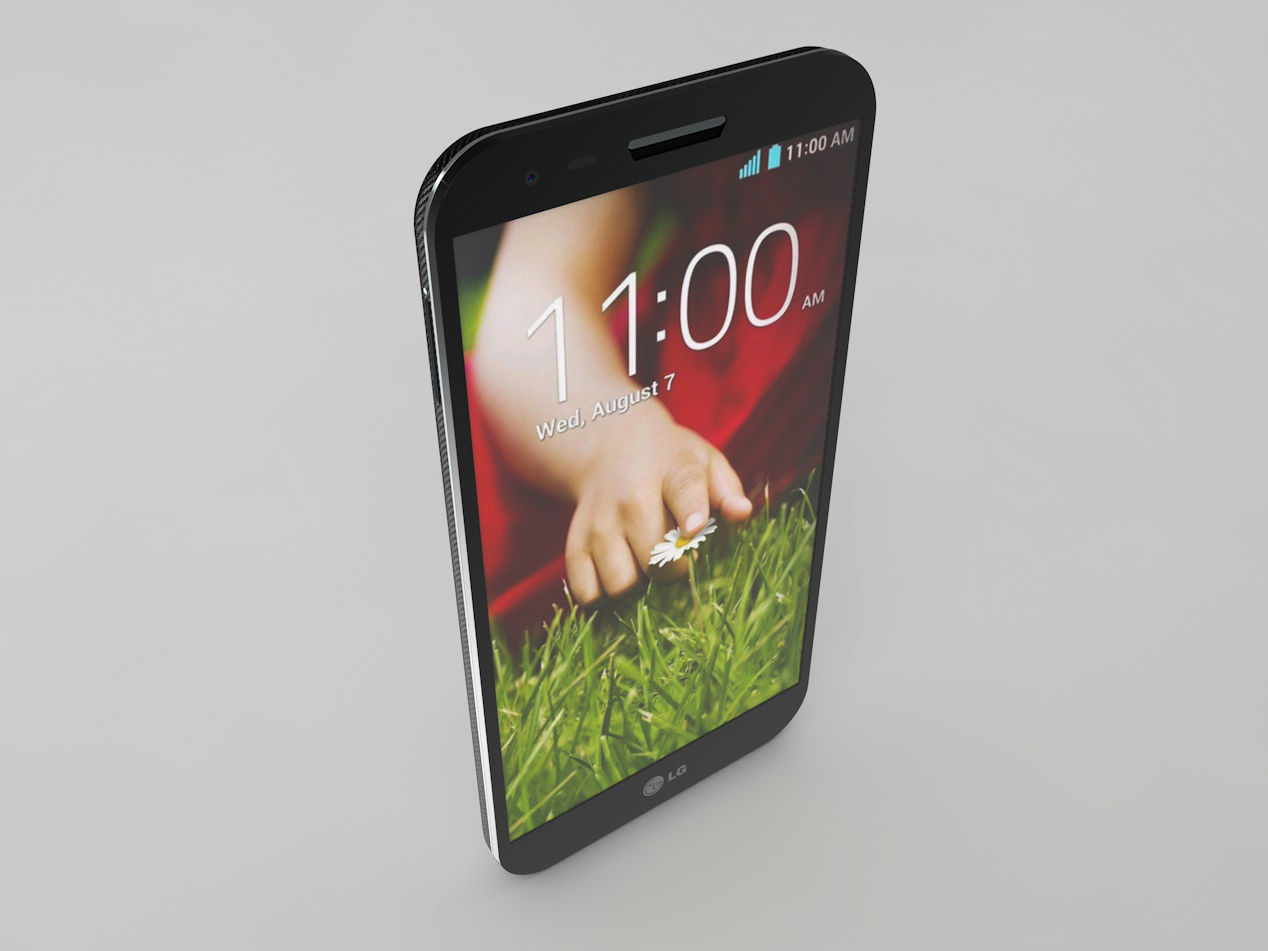 LG G2  Mobile Phone 3D model_2