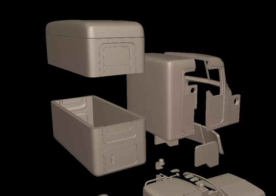 kenworth c500 truck 3d print model 3D print model_12