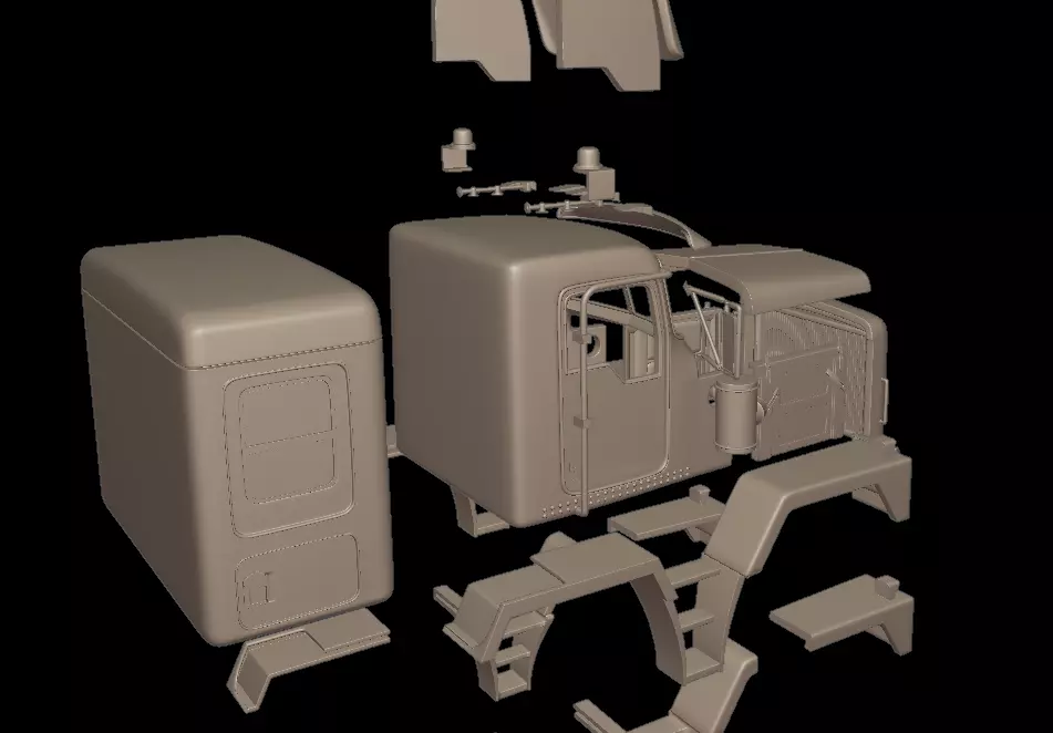 kenworth c500 truck 3d print model 3D print model_11