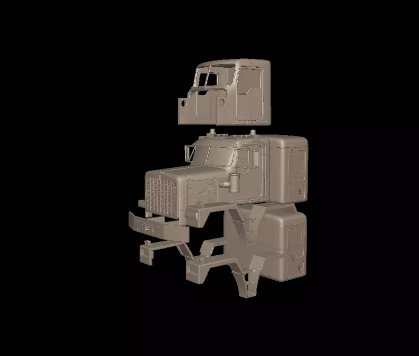 kenworth c500 truck 3d print model 3D print model_5