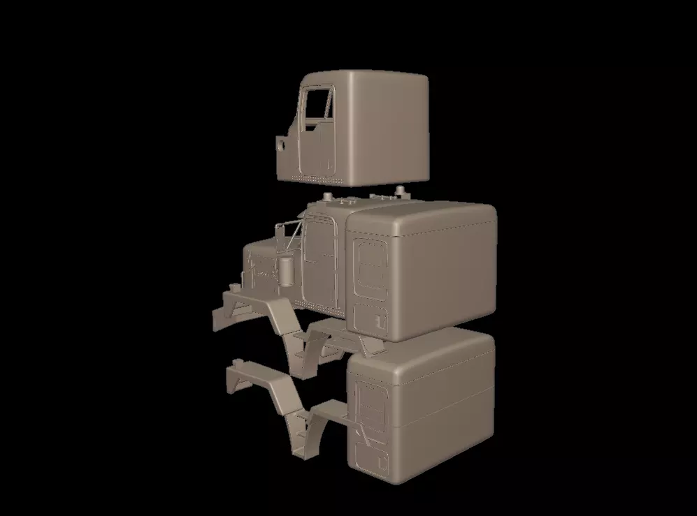 kenworth c500 truck 3d print model 3D print model_3