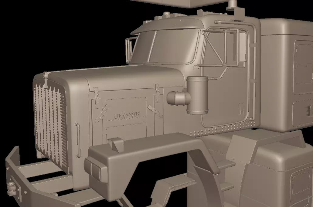 kenworth c500 truck 3d print model 3D print model_6