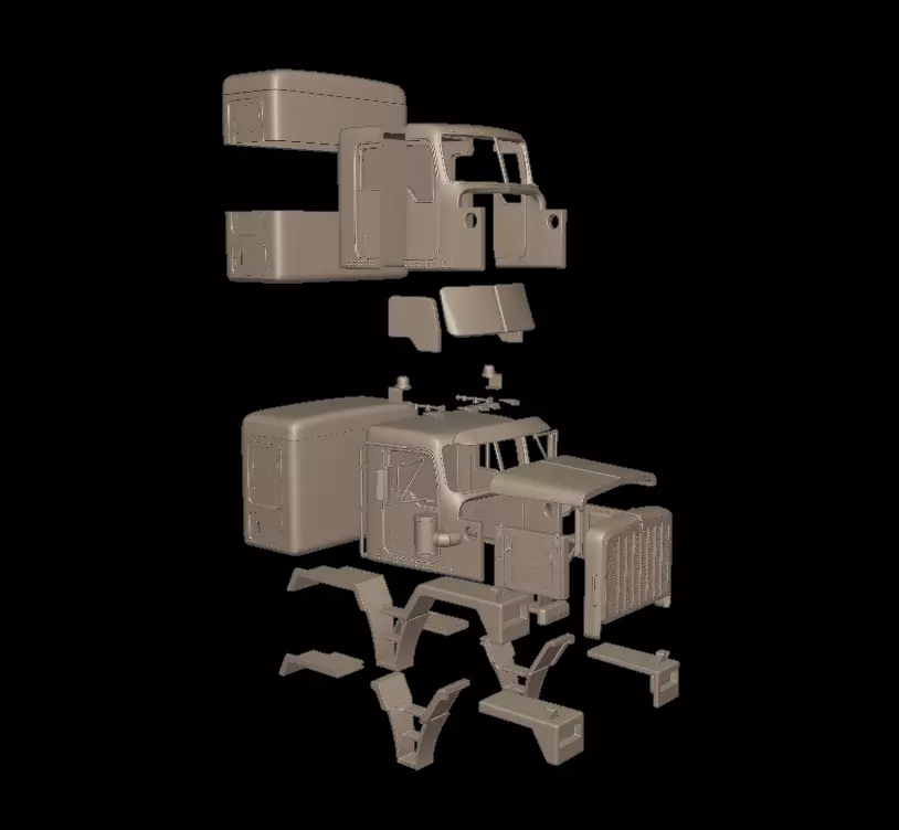 kenworth c500 truck 3d print model 3D print model_9