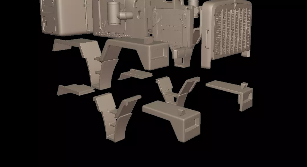 kenworth c500 truck 3d print model 3D print model_13