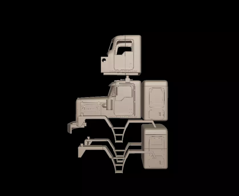 kenworth c500 truck 3d print model 3D print model_4