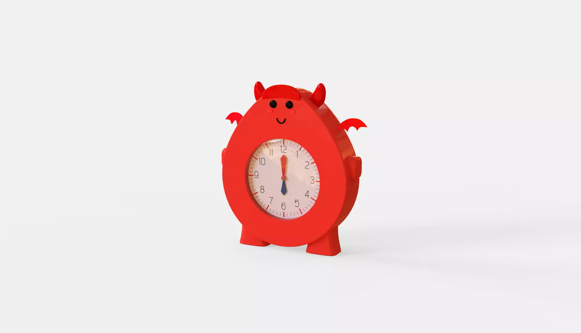 Devil Clock Low-poly 3D model_0