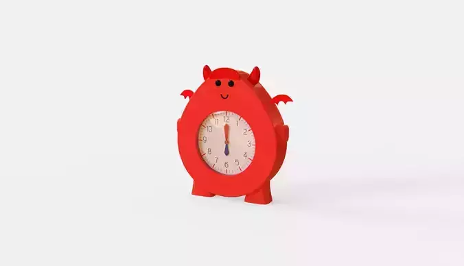 Devil Clock Low-poly 3D model