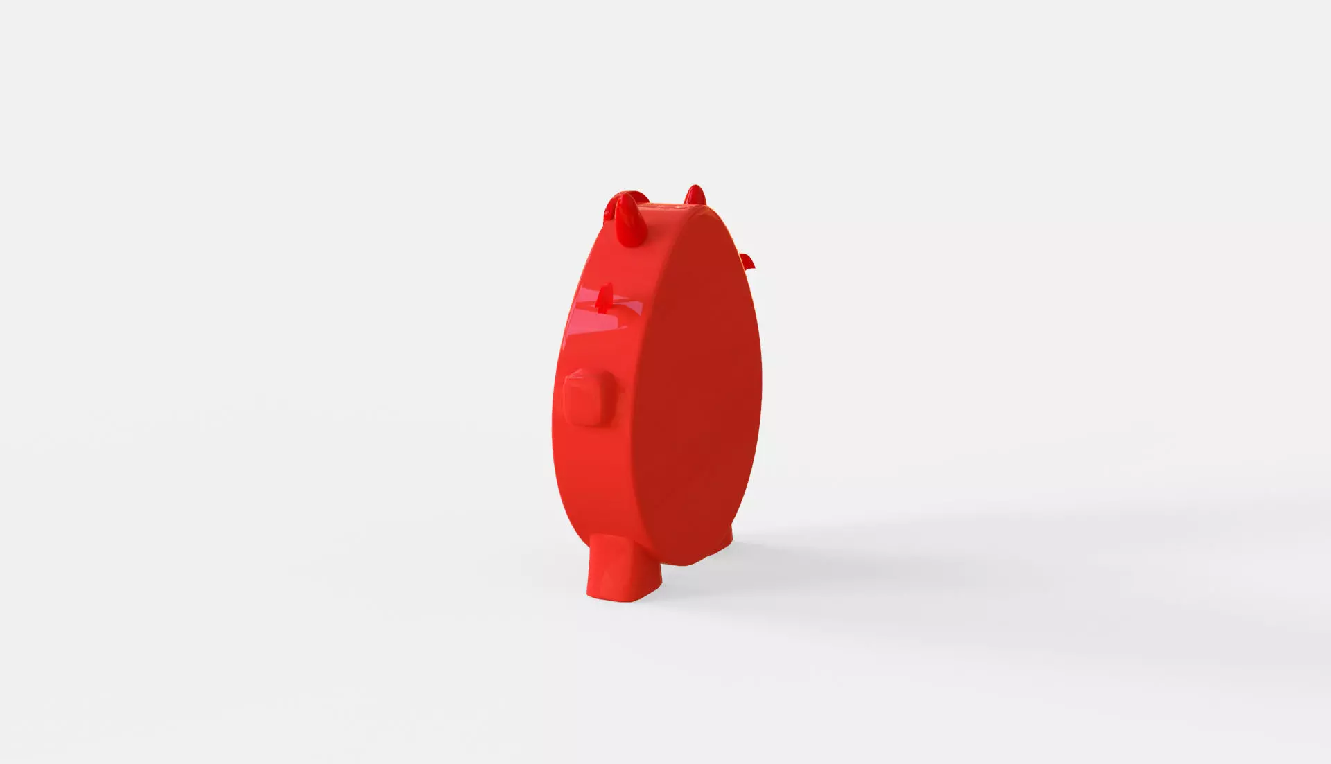 Devil Clock Low-poly 3D model_2