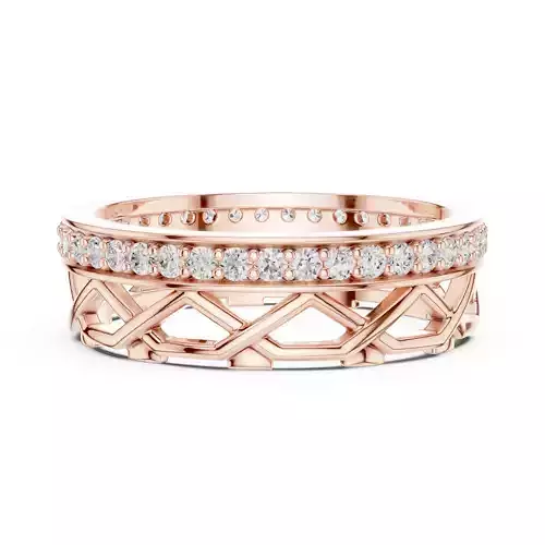 Round Cut Diamond Full Eternity Wedding Band 3DM STL Video