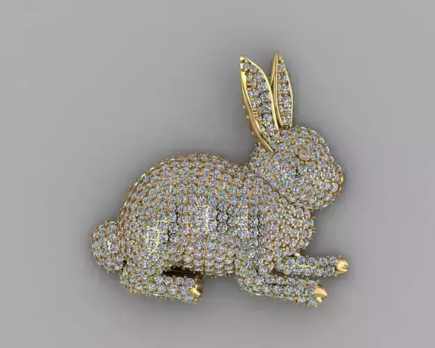 Rabbit Diamond Pendant
