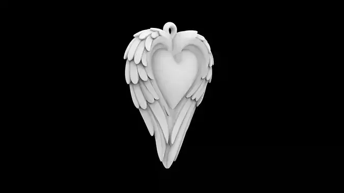 Angel Wings Pendant 3D Print Model