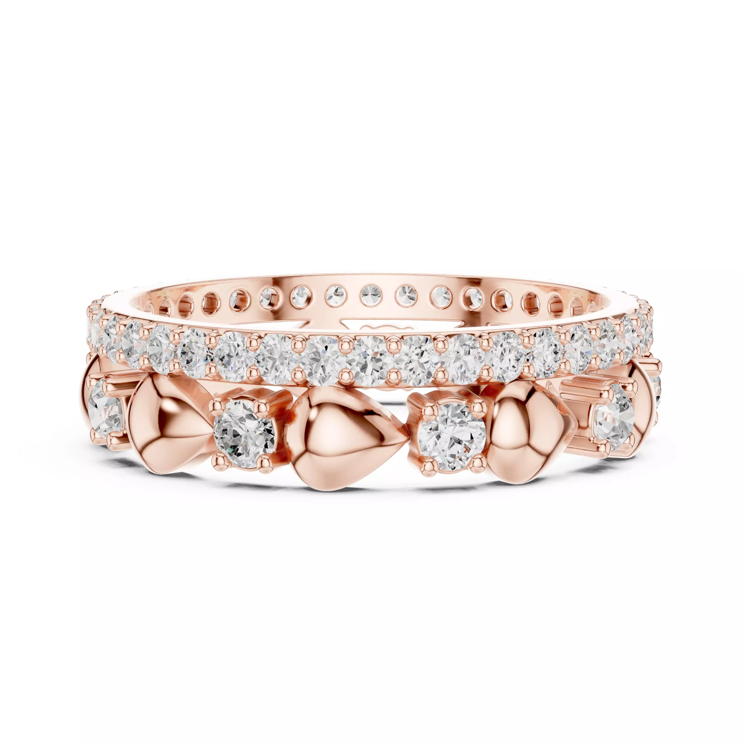 Round Cut Pear Shape Full Eternity Wedding Band 3DM STL Video 3D print model_0