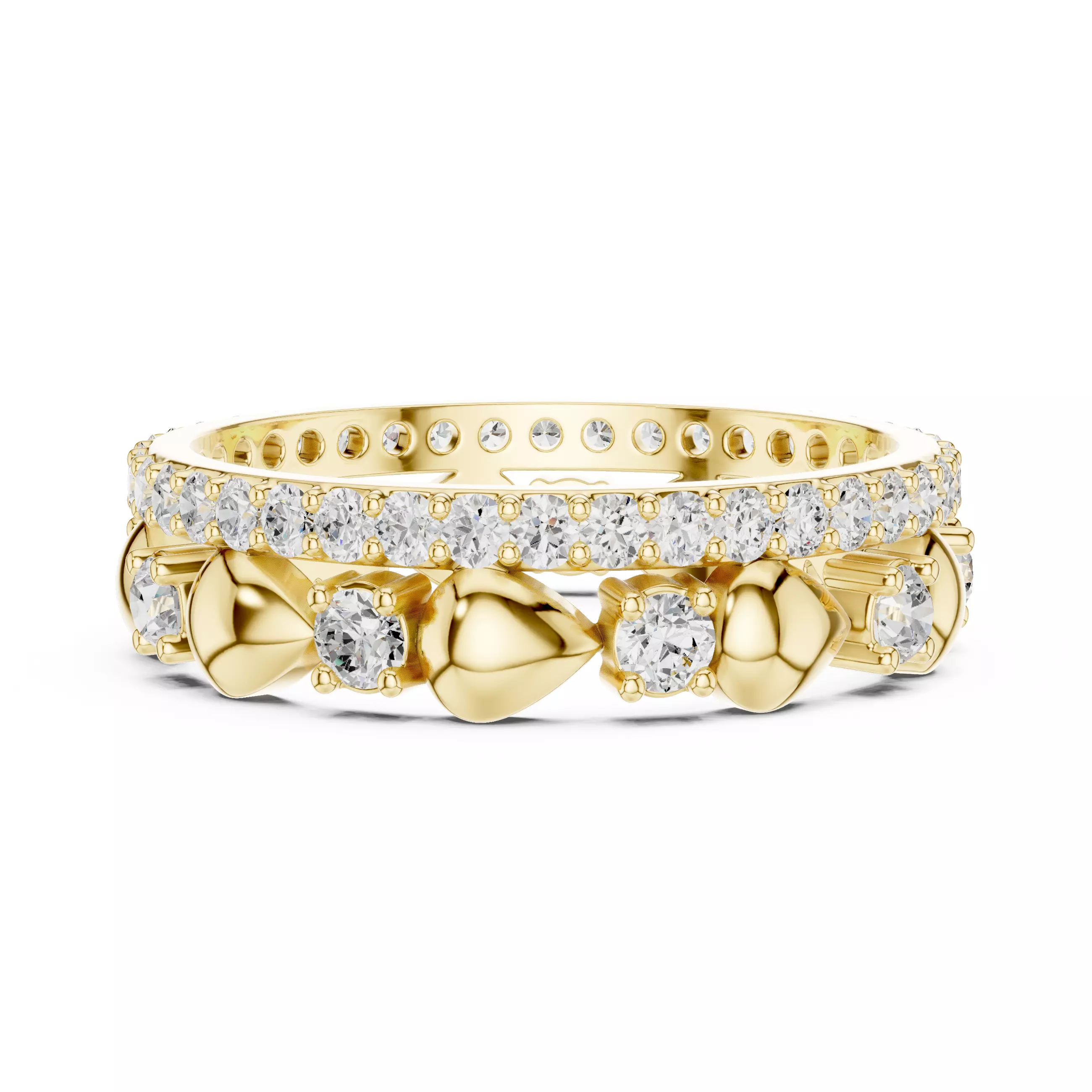 Round Cut Pear Shape Full Eternity Wedding Band 3DM STL Video 3D print model_1