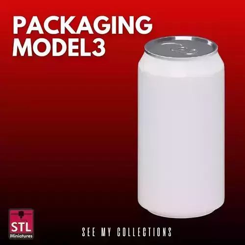 Soda Can STL Beverage Packaging Mockup
