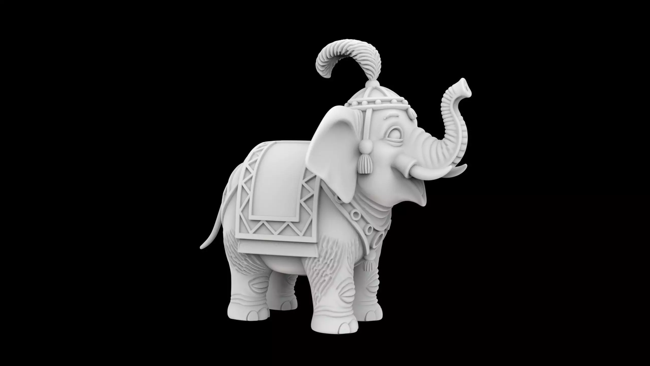 Circus Elephant 3D Print Model 3D print model