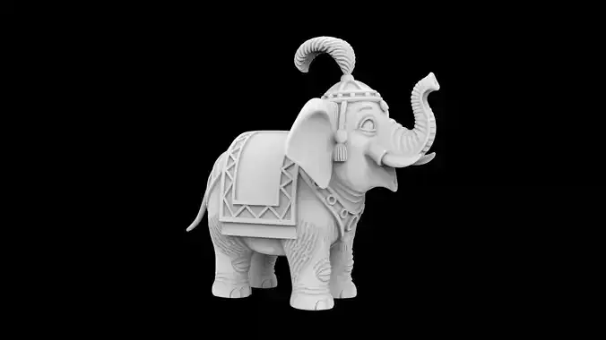 Circus Elephant 3D Print Model 3D print model