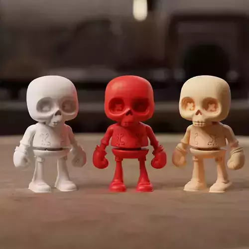 SKELETON BOXER with KEYCHAIN VERSION