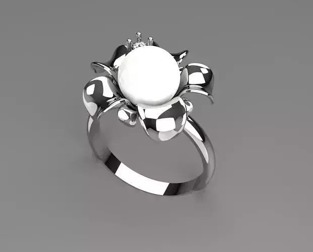 flower pearl ring
