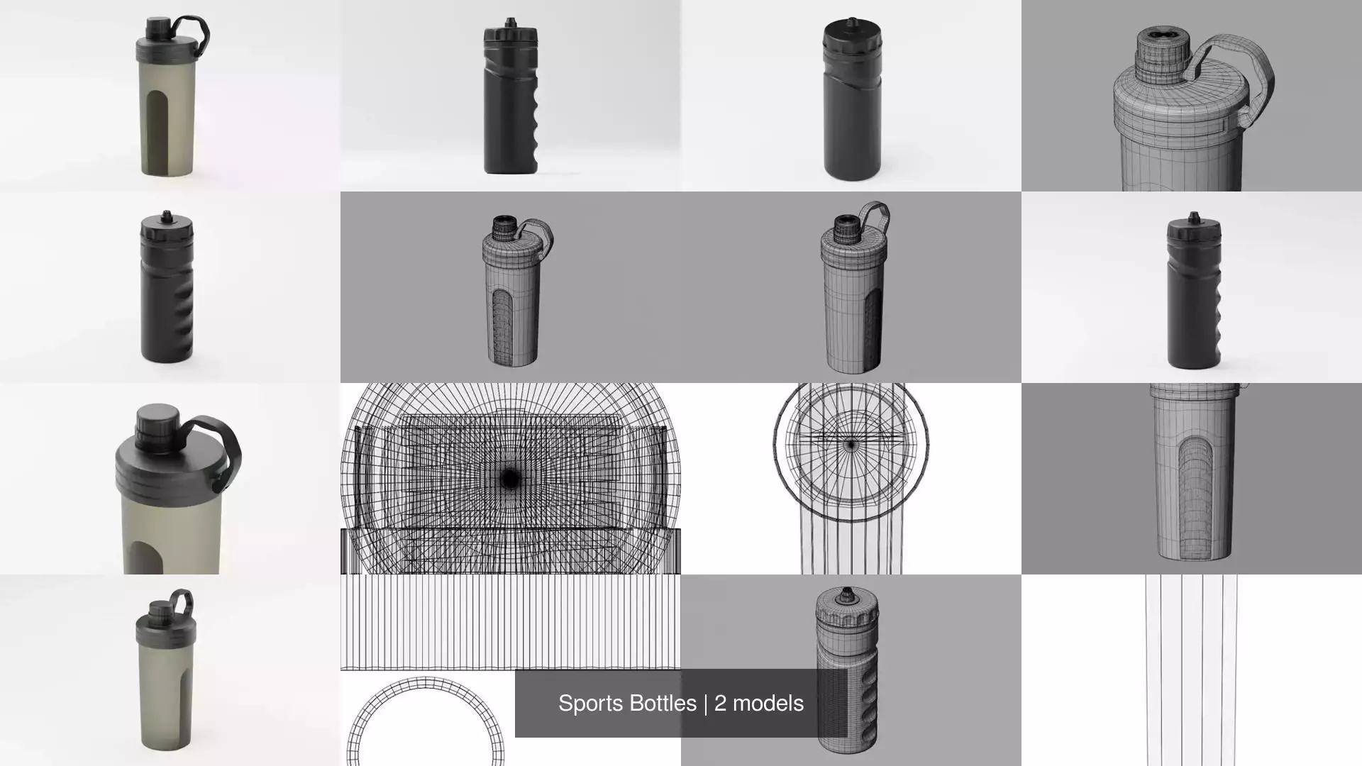 Sports Bottles 3D Model Collection_0
