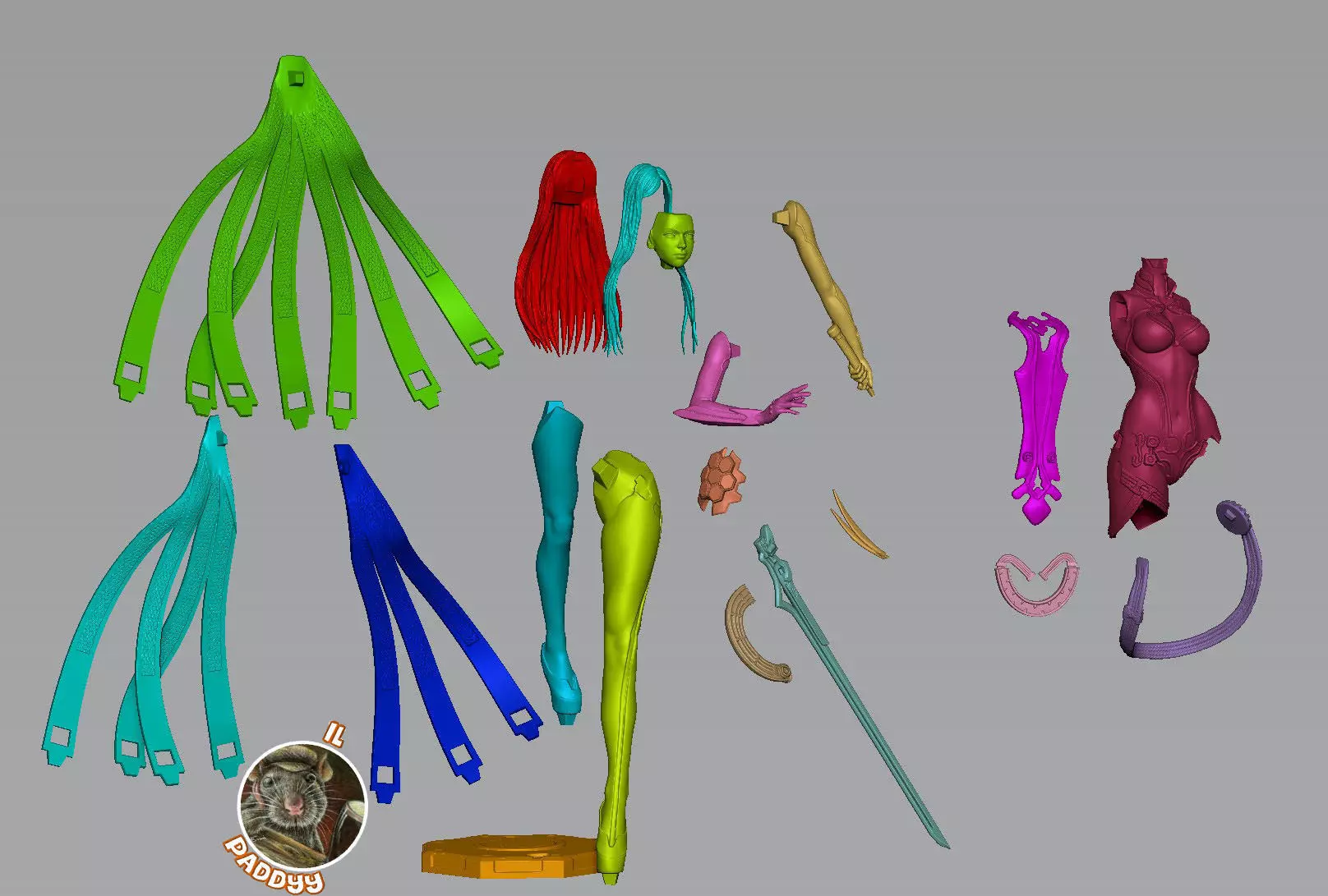 Raven Stellar Blade Fan Art  3D print model_5