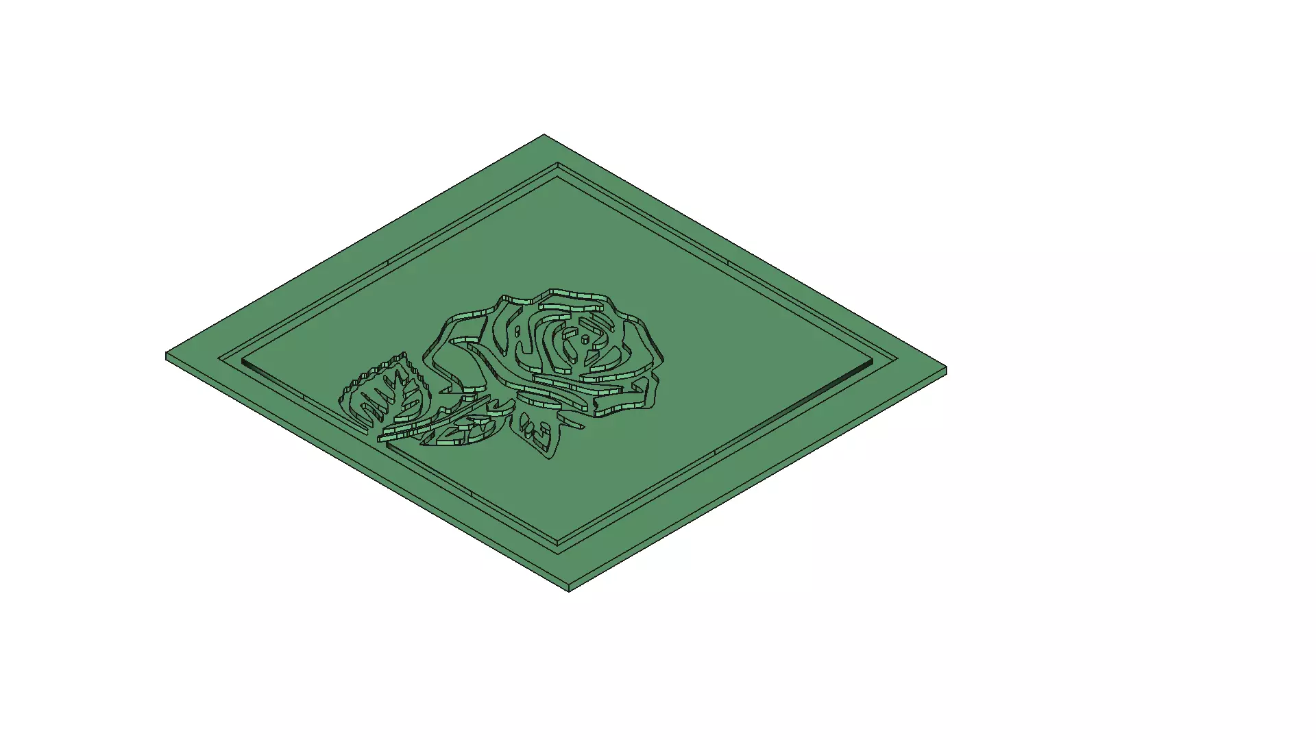 Rose Flower Mold 3D Printable Model for DIY Crafts 3D model