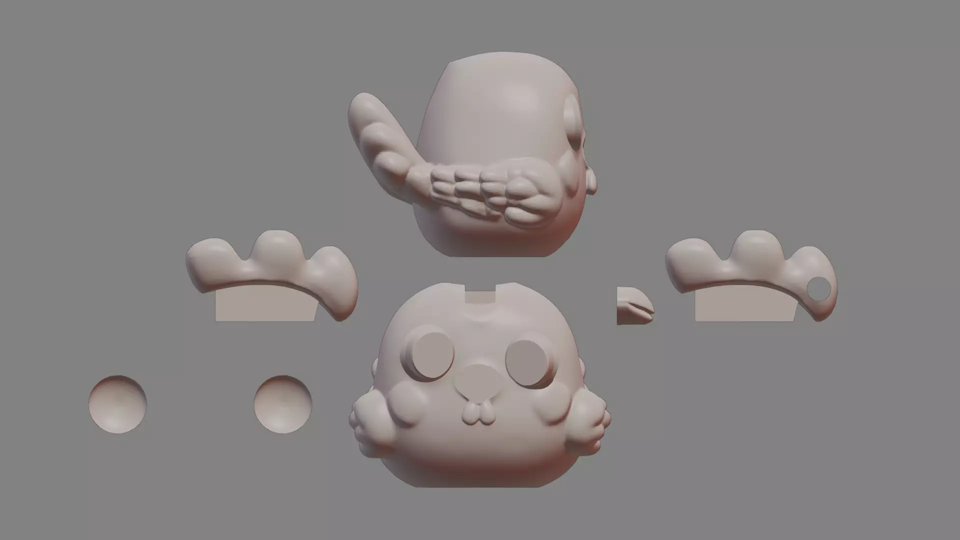 Adorable 3D Printed Chicken Collection Keychain Version 3D print model_1