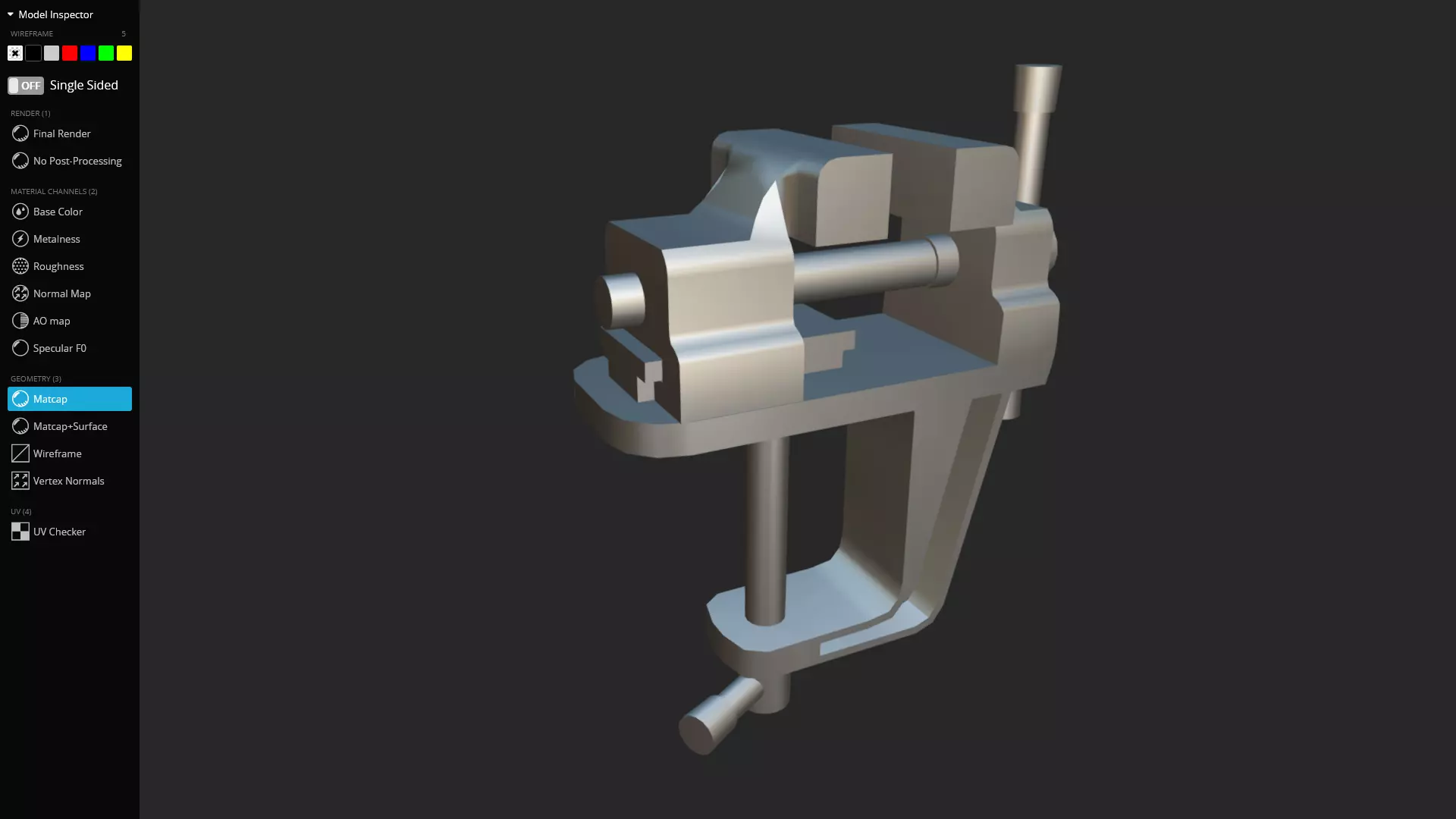 Bench Vise 3D Model Low-poly 3D model_10
