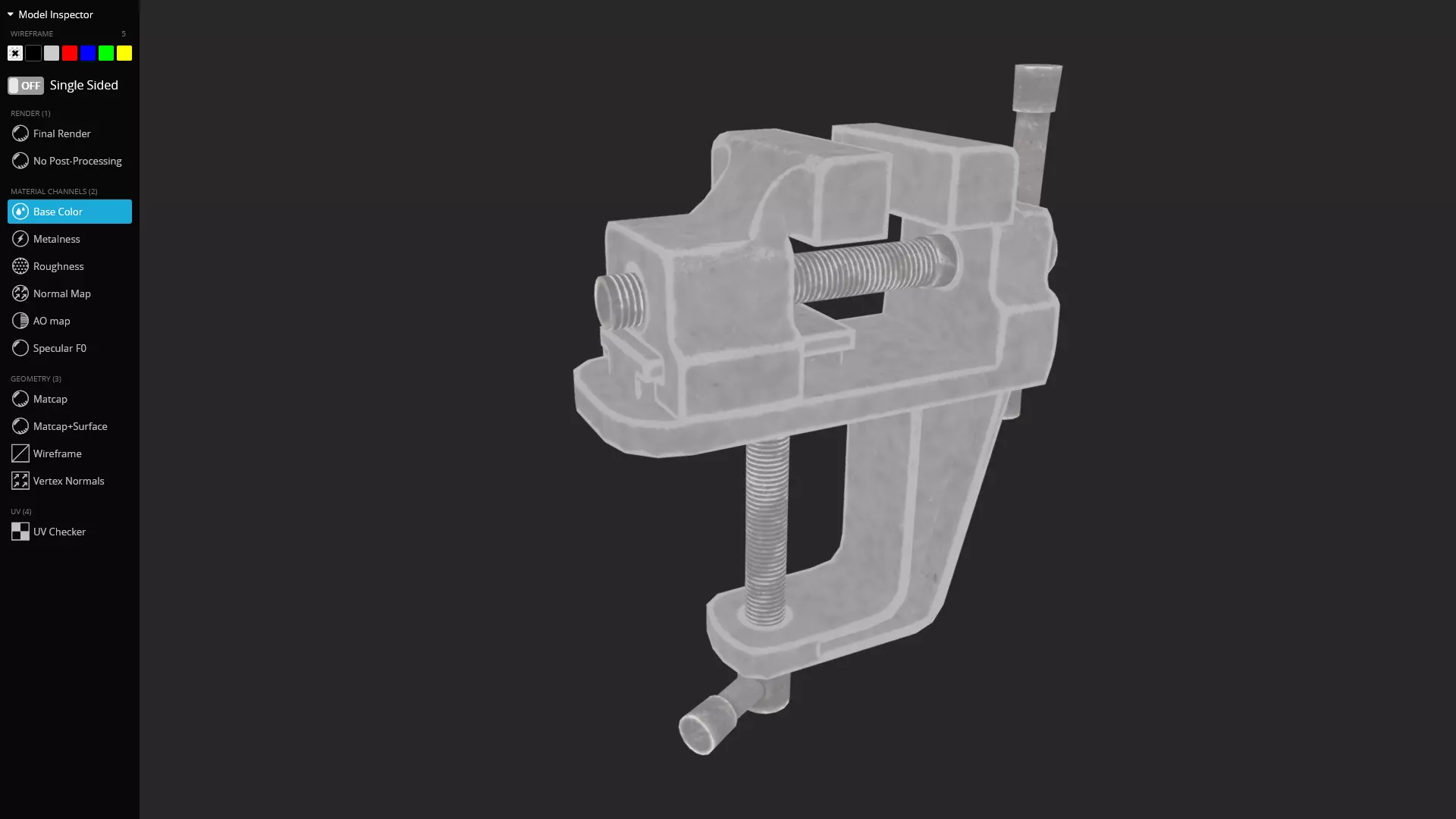 Bench Vise 3D Model Low-poly 3D model_5