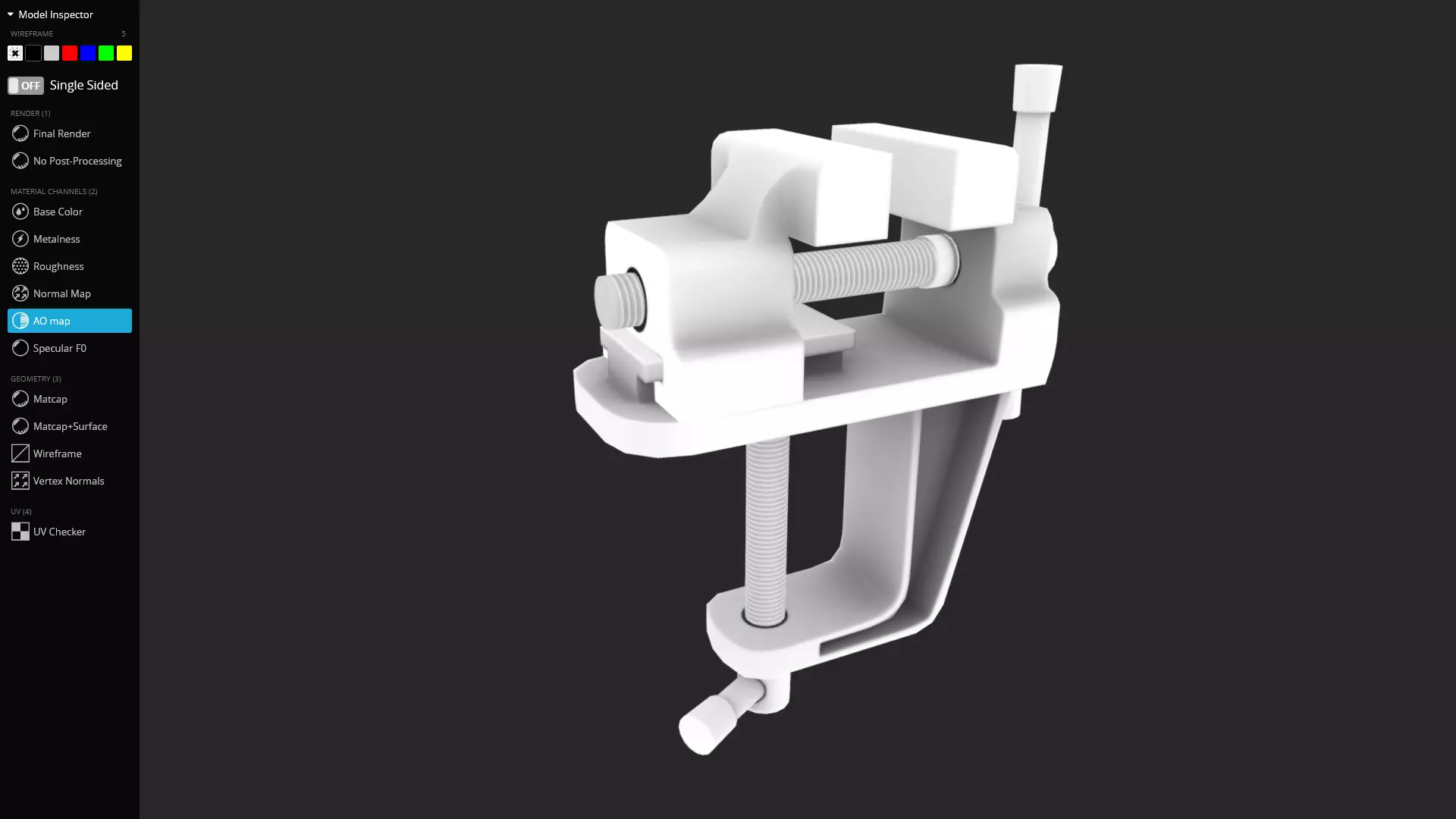 Bench Vise 3D Model Low-poly 3D model_9