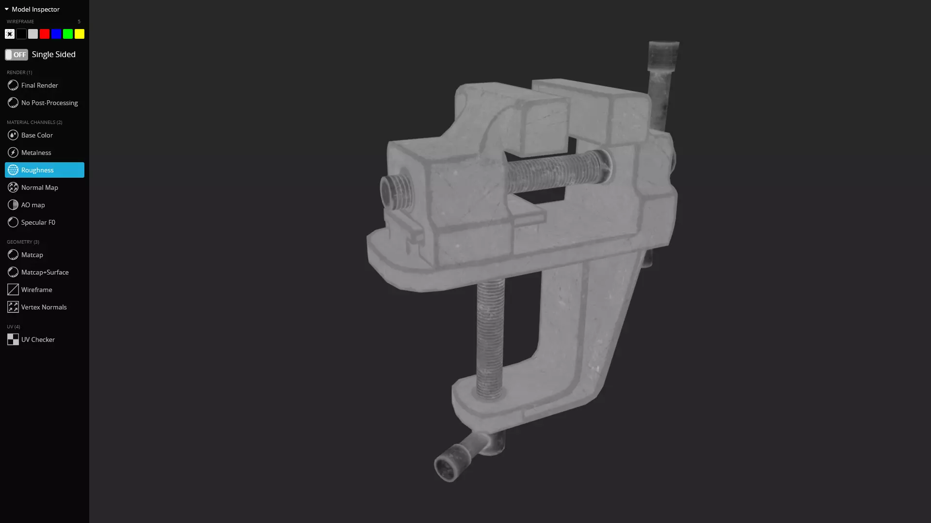 Bench Vise 3D Model Low-poly 3D model_7