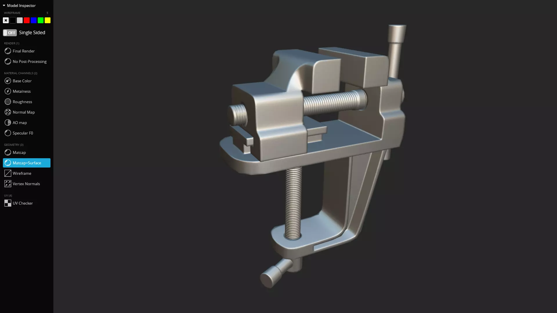 Bench Vise 3D Model Low-poly 3D model_11