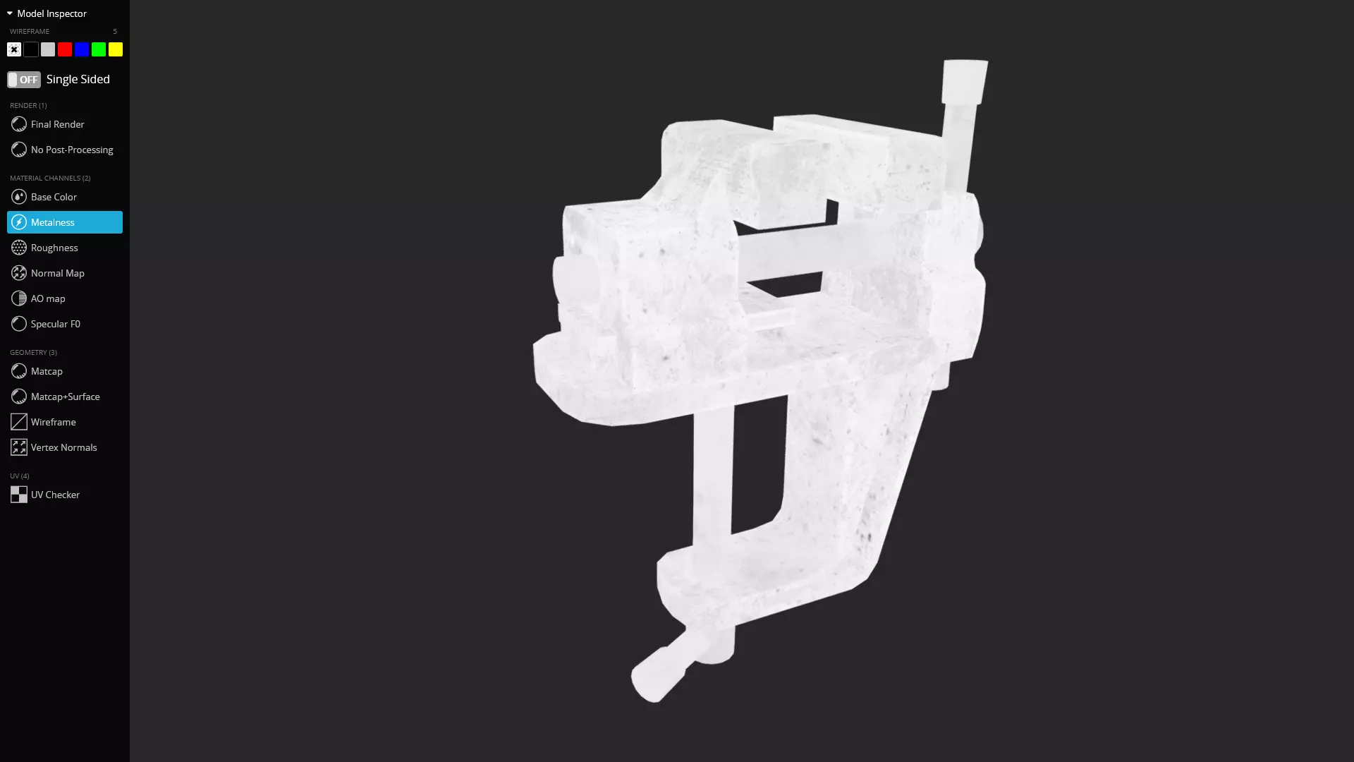 Bench Vise 3D Model Low-poly 3D model_6