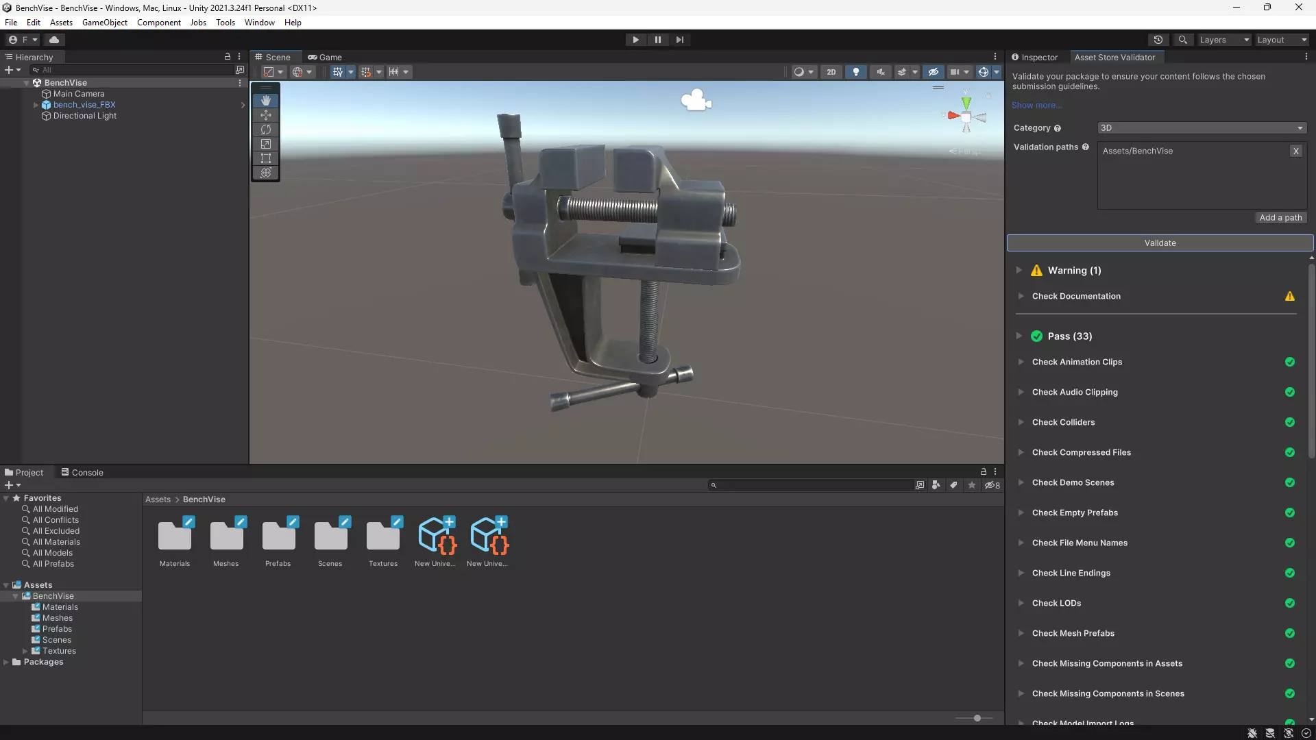 Bench Vise 3D Model Low-poly 3D model_2