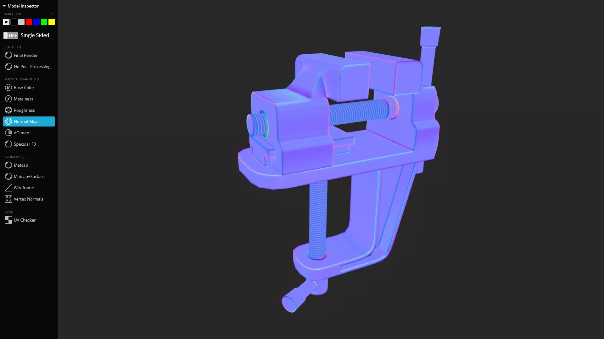 Bench Vise 3D Model Low-poly 3D model_8