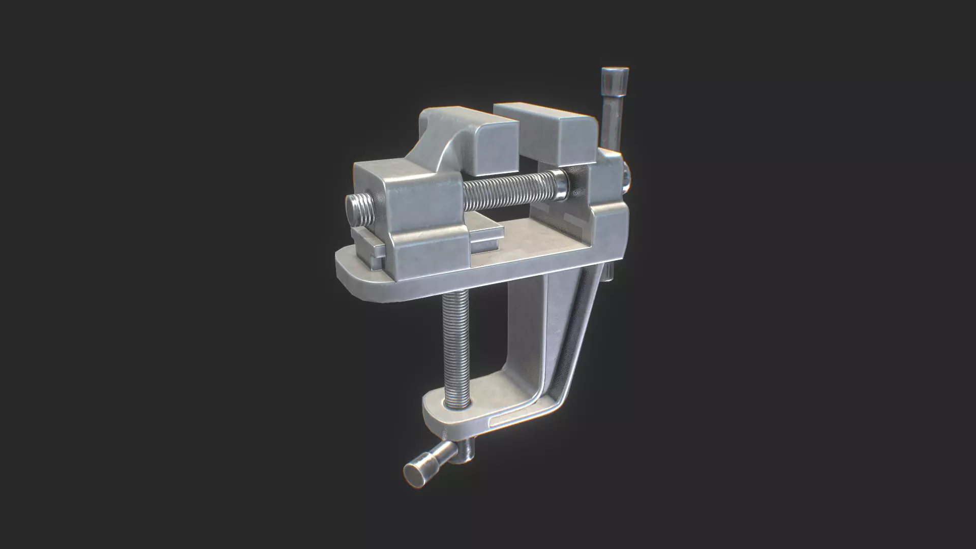 Bench Vise 3D Model Low-poly 3D model_0