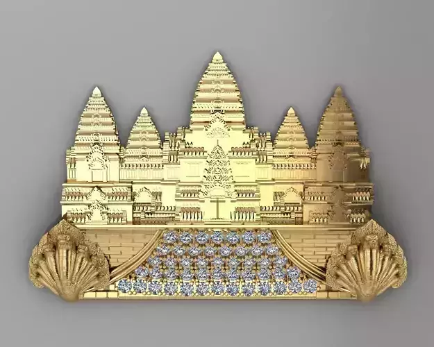 Angkor wat Diamond Pendant Khmer