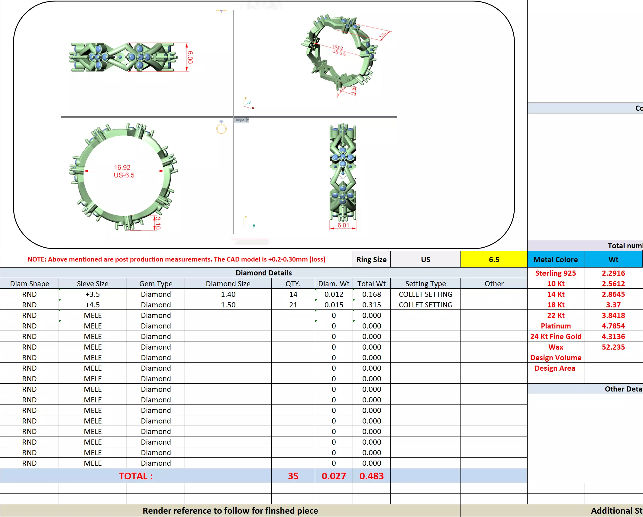 Round Diamond Cluster Kite Shape Wedding Band 3DM STL Video 3D print model_16
