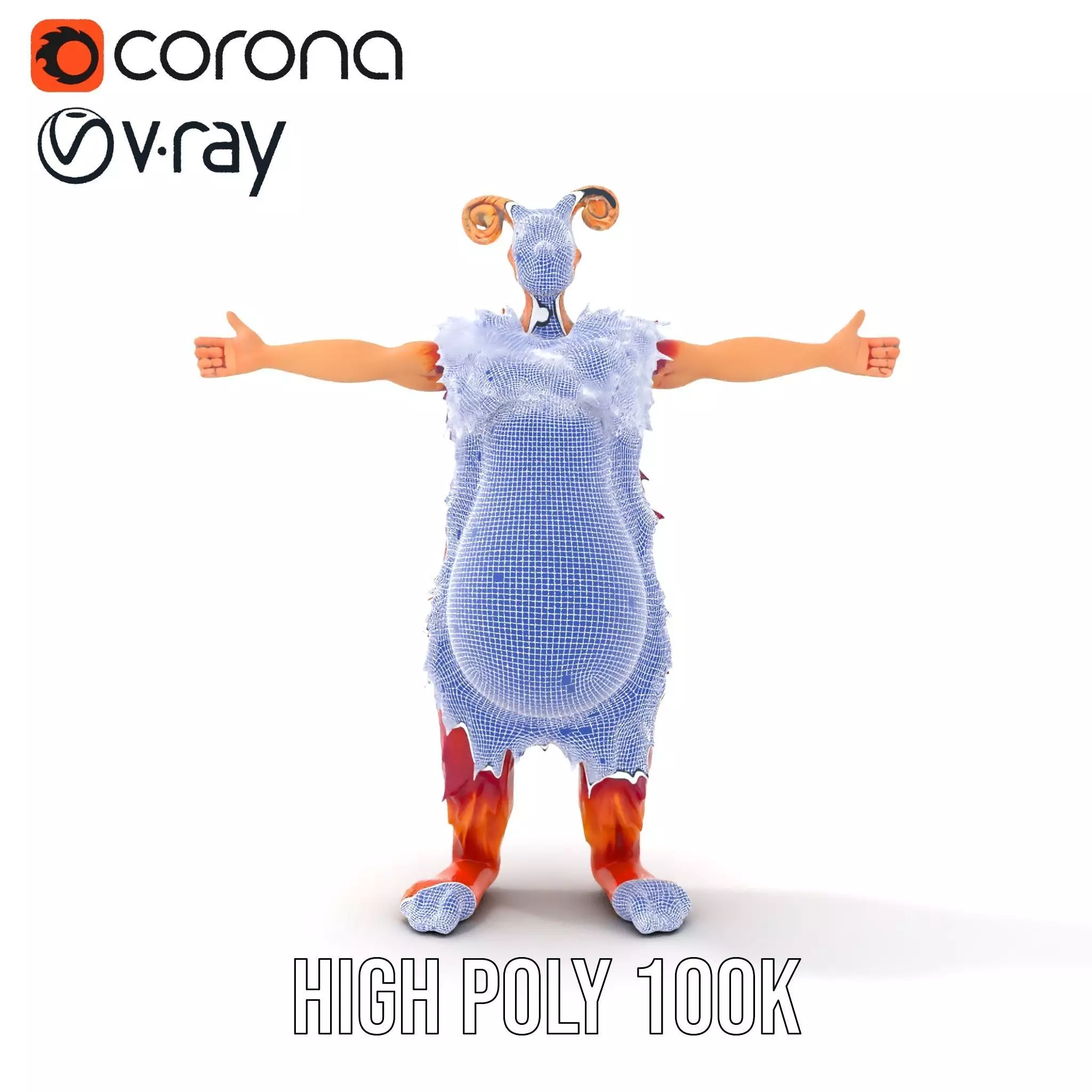 Vibrant Furry Creature model pack Low-poly 3D model_35